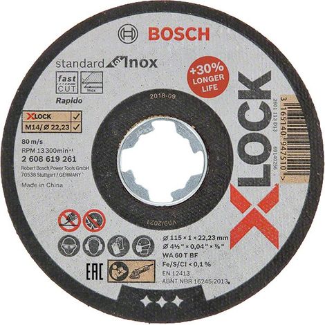 Escudo Bosch MET.230mm x 1.9mm x 22mm estándar PARA acero inoxidable