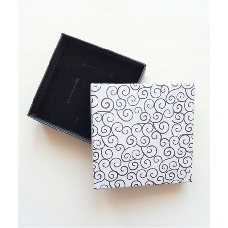 schwarze Box weiße Geschenkverpackung 8,5 x 8,5 (1/5)