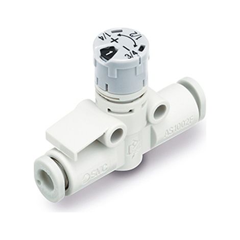 Raccord silencieux et réducteur d'échappement SMC AS2, R 1/4, 6mm ( Prix pour 1 )