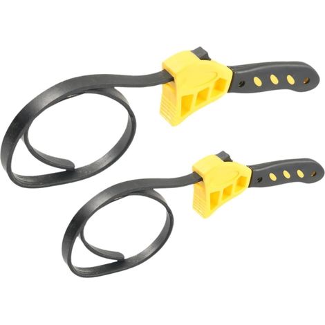 Juego de 2 llaves ajustables de goma para extracción de filtros, multifuncionales y cómodas, de 4" y 6", herramienta para reparaciones. (1/5)