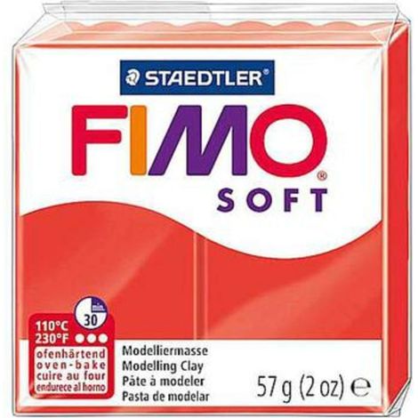 Panetto Fimo Soft 2P Rosso Natale X1