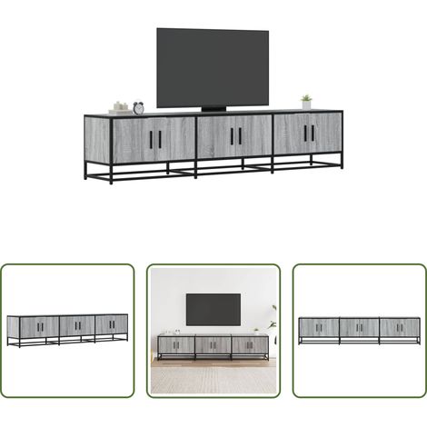 vidaXL Wohnzimmermöbel - TV-Schrank Grau Sonoma 180x35x41 cm Holzwerkstoff (1/5)
