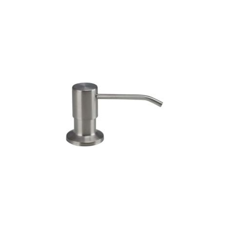 Dispenser di sapone in acciaio inox con pompa disinfettante, rotazione a 360°, dispenser per sapone liquido/detersivo per piatti/gel igienizzante per le mani (tubo flessibile da 1 m, acciaio inox spaz