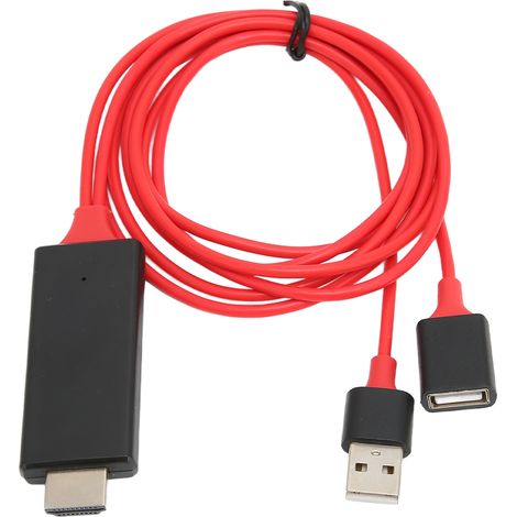 Compatible avec les téléphones iPhone et Android, cet adaptateur HDMI est un adaptateur USB vers HDMI 1080p pour téléphones mobiles et peut être utilisé pour la duplication d'écran sur Android et iOS. (1/5)