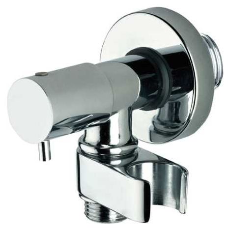 Robinet d’arrêt 1/2”M avec support de douche chromé - BOSSINI E57000030 (1/2)