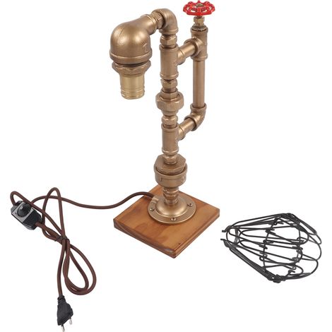 Lampe à conduite d'eau rétro, forme Unique, Style industriel, pour bureau, café, Bar, chambre à coucher, décoration artistique, prise ue, 220V (1/5)