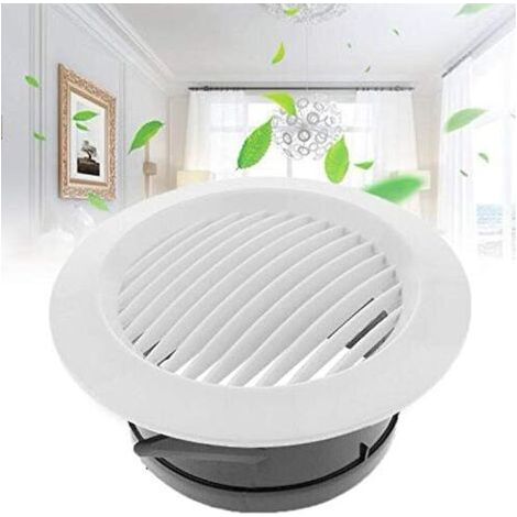 Capuchon de couvercle de tuyau de conduit de sortie de ventilation circulaire à grille d'aération, ventilateur d'extraction en de couverture de 100mm (1/5)