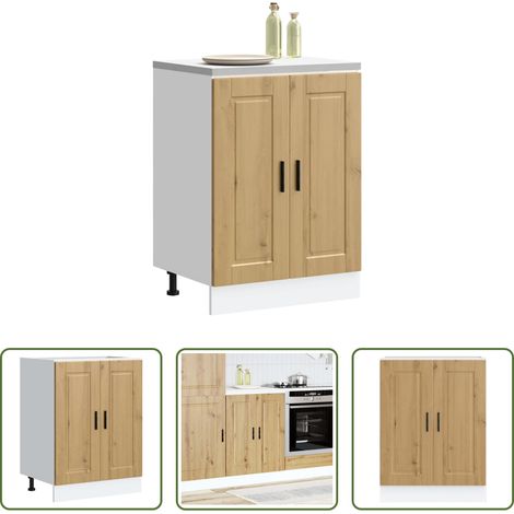 Holzwerkstoff -  Küchenunterschrank Porto Artisan-Eiche Holzwerkstoff (1/5)