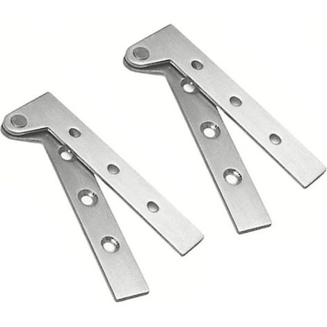 Lot de 2 charnières à pivot cachées en acier inoxydable – Rotation 360° – Dimensions 100mm x 32mm – Charge maximale élevée – Installation facile