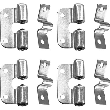 Kit de 10 Verrous à 2 Billes avec Gâche en Acier Zingué Idéal pour Meubles et Meubles Suspendus (1/2)