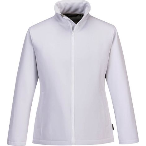 Softshell para mujer Print & Promo de cuello alto vestuario corporativo (2 capas) TK21 M Blanco