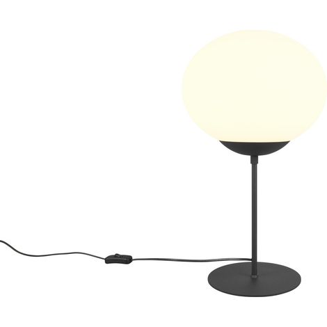 Lampe de table minimaliste noire globe verre E27 Trio (1/5)