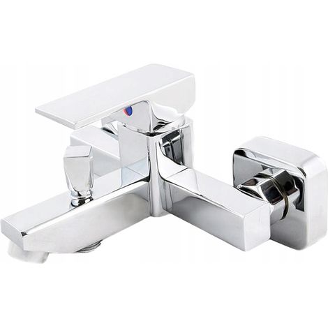 Granitan Caro Mitigeur De Baignoire Robinet De Baignoire Carré - Chrome (1/2)