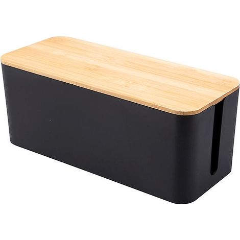 Grande boîte de rangement de câbles en bois (1/3)