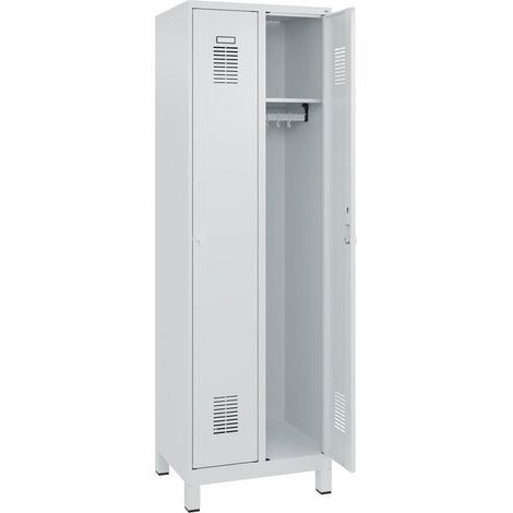 FORMAT Garderobenschrank BASIC Füße 1850x600x500mm 7035 2 Abt.