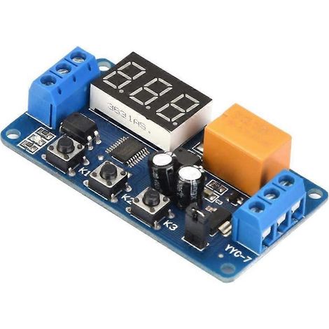 Module temporisé avec affichage LED, relais temporisé 3 V, 3,7 V, 4,5 V, 5 V, 6 V, interrupteur de temporisation multifonctionnel et réglable (1/5)