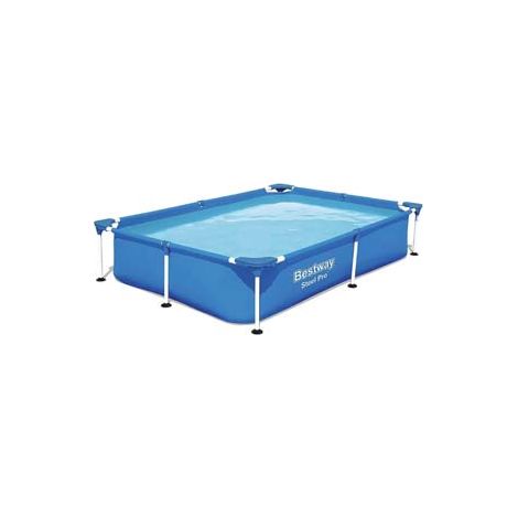 PISCINA STEEL PRO RETTANGOLARE TELAIO PORTANTE CM.221x150x43H.S/FILTRO kg.9,6 lt.1.200 (art.56401) BESTWAY