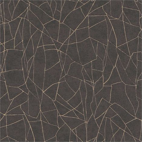 Graphic wallpaper wall Profhome 399344 non-woven wallpaper slightly textured with abstract pattern and metallic highlights black silver anthracite 5.33 m2 (1/5)