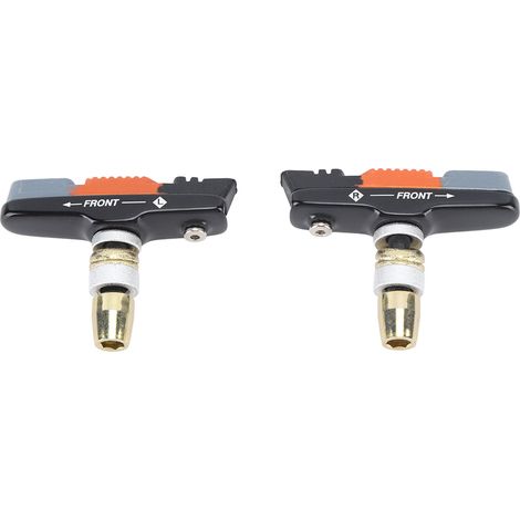 1 Paire de Patins de Frein VTT Caoutchouc Aluminium Silencieux Noir Orange Gris (1/5)