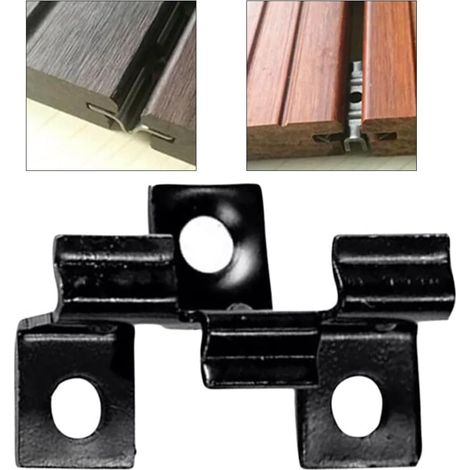 clips en acier inoxydable noir pour panneaux composites de 7