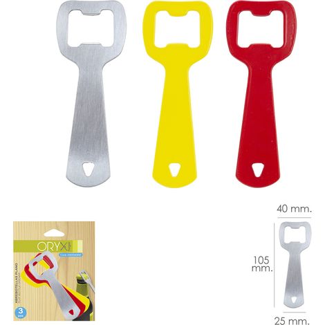 Apribottiglie Piatto Colori Assortiti 3 pezzi (1/2)