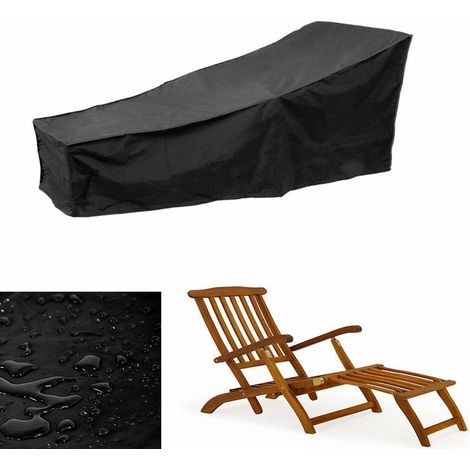 Housse Transat pour Chaise Longue de Jardin, Imperméable, Coupe-Vent, Anti-UV, Poussière, Housse de Protection Bain de Soleil. (1/5)