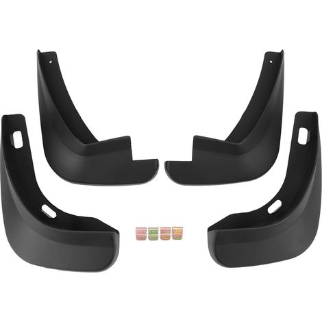 Kotflügel für Autoräder, 4-teilig, robustes PP, Schutz für Vorder- und Hinterachse, schwarz, stoß- und kratzfest, Kotflügelset (1/5)