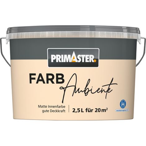 Primaster Farbambiente Wandfarbe matt pfirsich 2,5 L Wandfarbe