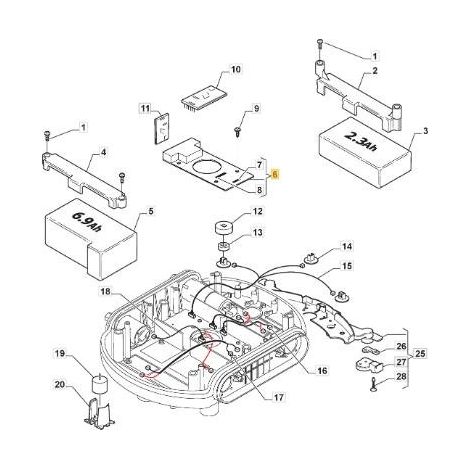 PLACA BASE AUTOCLIP 140 ORIGINAL STIGA - 1126-1050-01