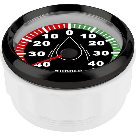 Jauge d'angle de barre de bateau 85mm IP67 étanche rétroéclairage multicolore 932V orientation réglable cadran noir couvercle noir (1/5)