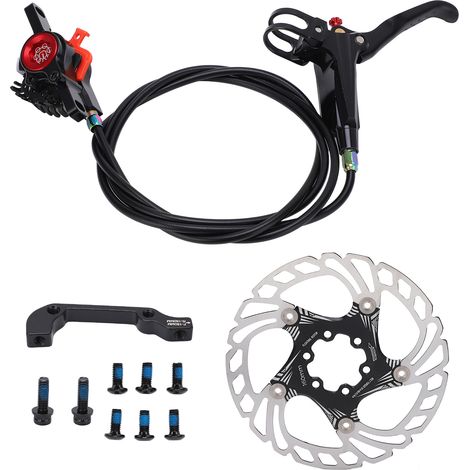 MEIJUN Fahrrad-Scheibenbremsen-Set – Umrüstsatz für Vorder- und Hinterradbremse für Rennräder und Mountainbikes – Schwarz (1/5)