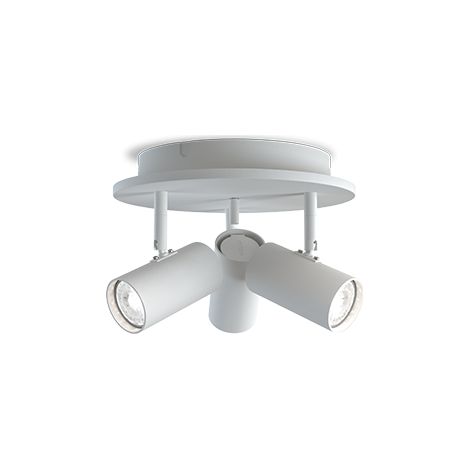 Tyson Spots de Plafond Grappes Structure Blanche 3x GU10 (1/2)