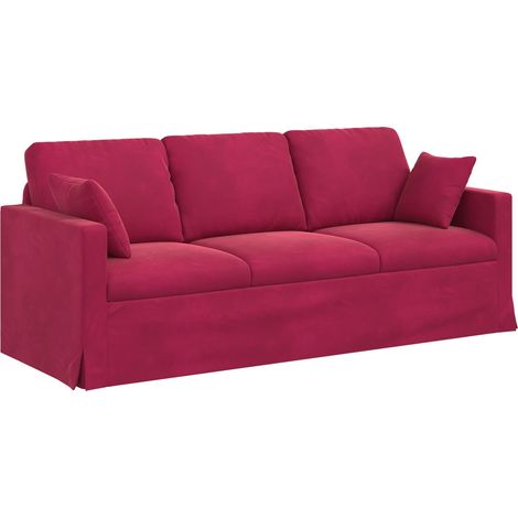 Canapé Bordeaux 198 x 78 x 80 cm Velours (1/5)
