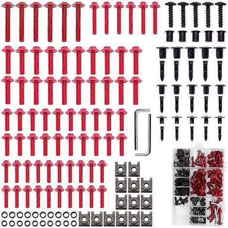 Kit de 195 tornillos para carenado de motocicleta para 1199 1098 899 848 Panigale Corse 1000 Rojo