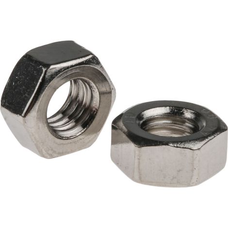 Rs Pro – Écrou hexagonal M6 – Acier inoxydable A4 316 – Largeur 10mm – Finition brut – Sachet de 100 unités pour environnements marins (1/2)