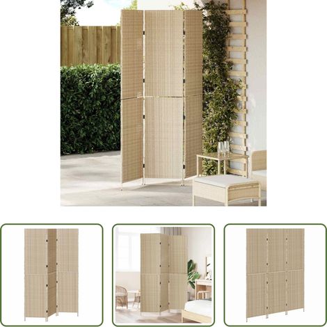 Poly-Rattan -  Raumteiler Beige 147 x 180 cm Poly-Rattan (1/5)