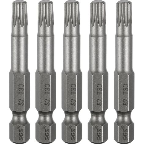 5Pcs Embout Tournevis T30 Torx Longueur 2" (50mm) Embout Perceuse (1/5)
