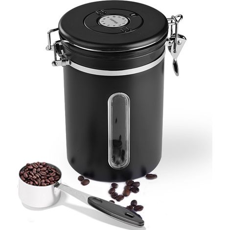 Contenitore per caffè - Grande barattolo per caffè in acciaio inox con chiusura ermetica - FA7 - (1/5)