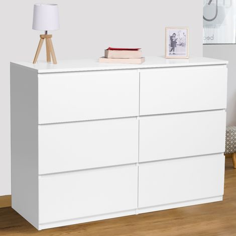 Arcón TOMI 6 cajones 110 cm madera blanco