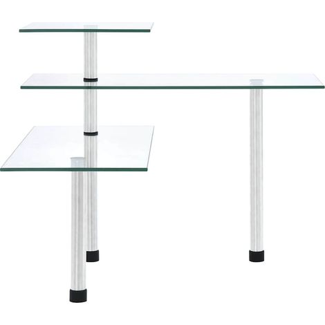 Pensile da Cucina Scaffale da Cucina Angolare a 3 Livelli Vetro temperato (1/5)