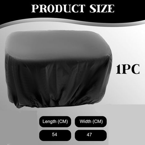 Funda para cesta de bicicleta - Impermeable - 5447 cm - Negra - Lona impermeable - Grande (1/4)