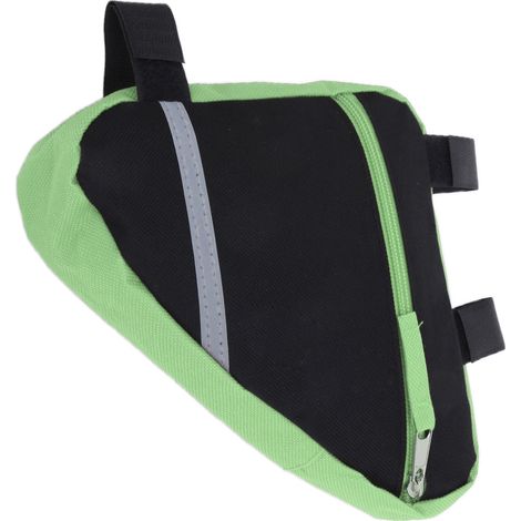 Dreieckige Fahrradtasche, multifunktionale und strapazierfähige Nylontasche, Fahrradzubehör für Outdoor-Touren, grün (1/5)