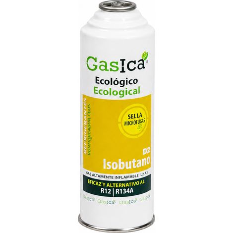 Gasica D2 226g Sustituto R134a R12 Sella Fugas y Trazador Verde Gas Ecológico HC de Alta Eficiencia (1/4)
