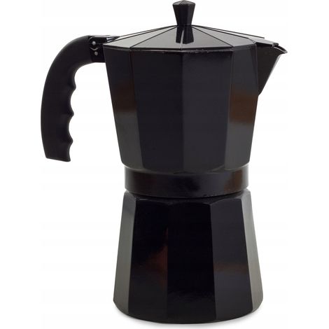Cafetera de aluminio negra 12 tazas (24) GABB (1/5)