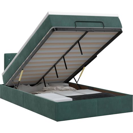 Maison Exclusive - Letto ottomano con materasso Verde Scuro 120 x 200 cm Velluto (1/5)