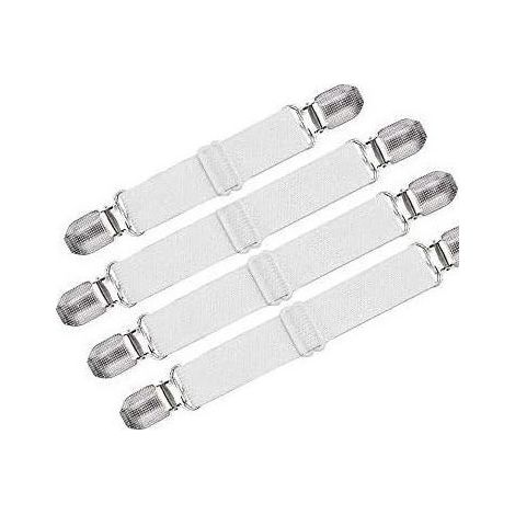 Clips para fundas de tabla de planchar, correas ajustables para tabla de planchar, mini correas: mantienen la funda plana y segura. Clips de tensión.