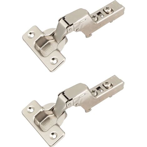 Cyclingcolors – Charnière invisible 2x angle d'ouverture 110° – Clip pour porte de meuble – Pose encloisonnée – Ajustable et réglable – Fixation placard cuisine