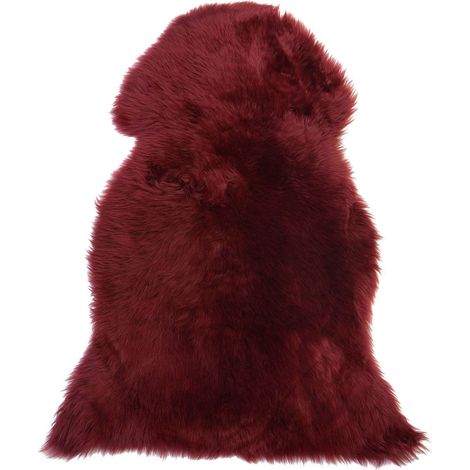 Pelle di pecora in colore rosso scuro 65 x 110 cm Uluru