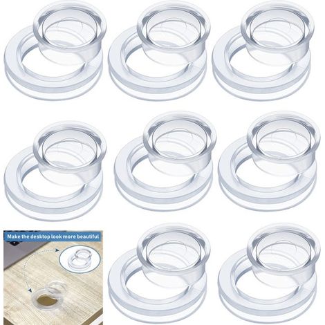 El juego incluye 8 aros para sombrillas y 8 alfombrillas de silicona para mesas de jardín y patio. (1/4)