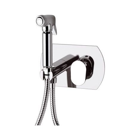 Miscelatore incasso per shut-off con doccetta shut-off, supporto doccia e flessibile doccia (1/3)